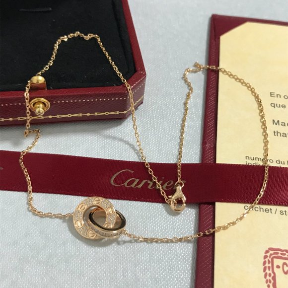 🦄🆕18K rose gold LOVE diamond necklace🦄🆕 - Picture 3 of 6